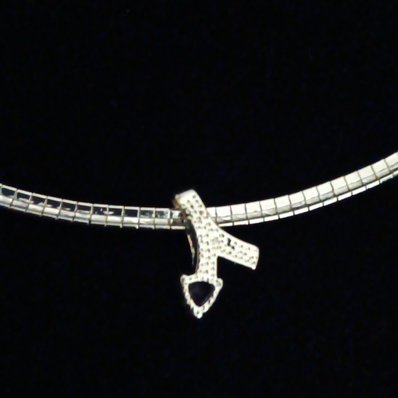 🪻Tanzanite Genuine Earthmined Abstract Pendant On Omega - Picture 4 of 7